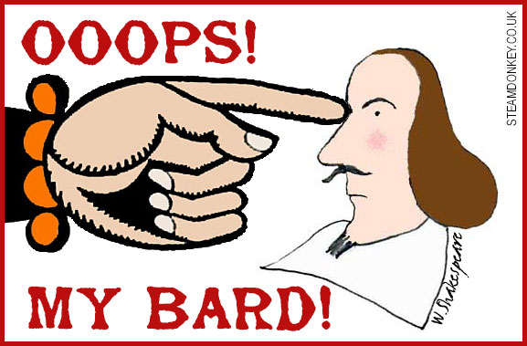 Cartoon image to illustrate Shakespeare quote related to fart jokes